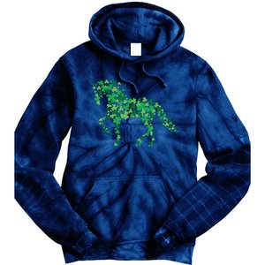 Horse Shamrock Horseback Riding Equestrian Shirts Patrick Day Tie Dye Hoodie