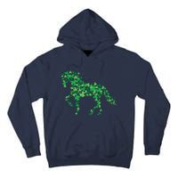 Horse Shamrock Horseback Riding Equestrian Shirts Patrick Day Tall Hoodie