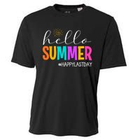 Hello Summer Happy Last Day School Teacher Student Cooling Performance Crew T-Shirt