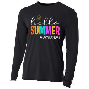 Hello Summer Happy Last Day School Teacher Student Cooling Performance Long Sleeve Crew