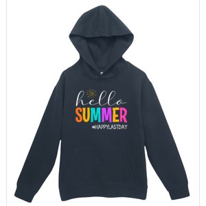 Hello Summer Happy Last Day School Teacher Student Urban Pullover Hoodie