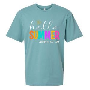 Hello Summer Happy Last Day School Teacher Student Sueded Cloud Jersey T-Shirt