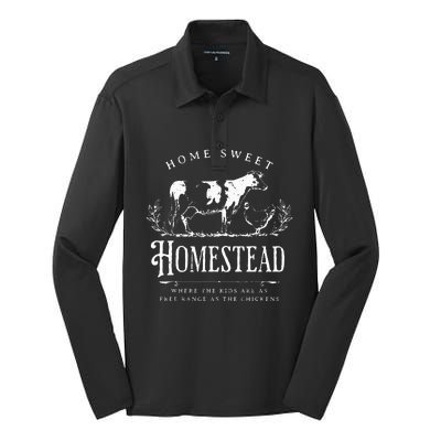 Home Sweet Homestead Farmhouse Silk Touch Performance Long Sleeve Polo