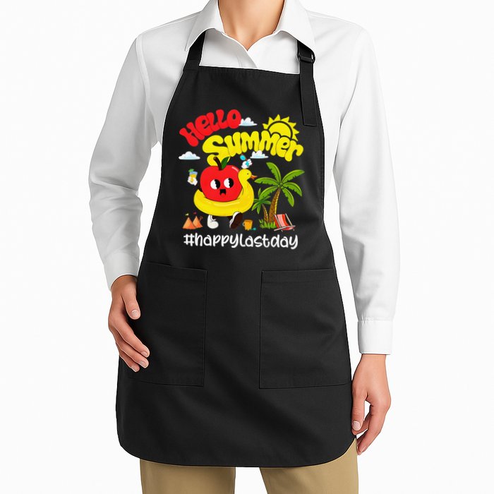 Hello Summer Happy Last Day Of School Teacher Student Apron