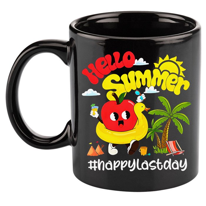 Hello Summer Happy Last Day Of School Teacher Student 11oz C Handle Ceramic Mug
