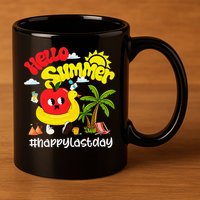 Hello Summer Happy Last Day Of School Teacher Student 11oz C Handle Ceramic Mug