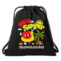 Hello Summer Happy Last Day Of School Teacher Student Drawstring Bag
