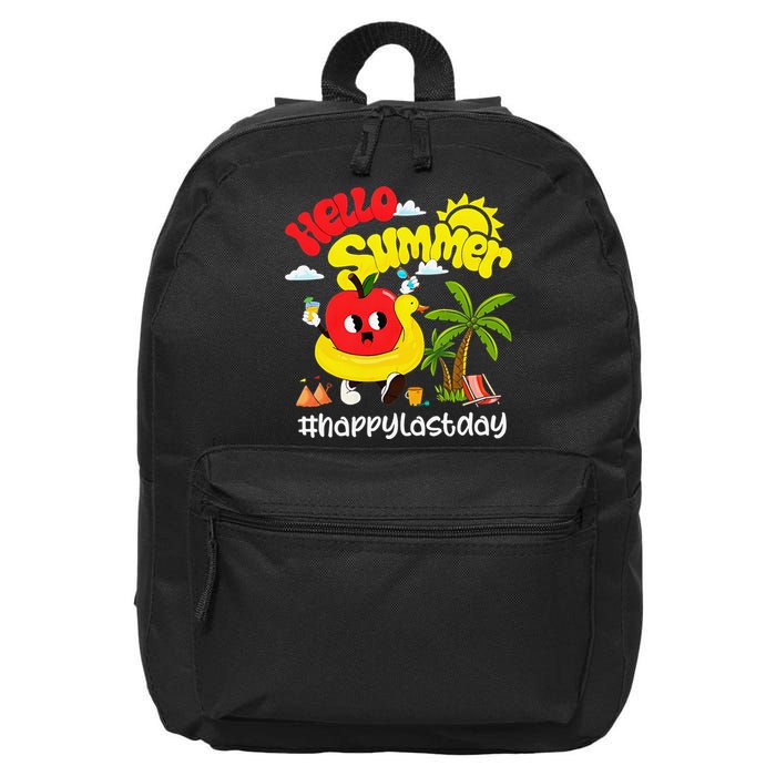 Hello Summer Happy Last Day Of School Teacher Student 16 in Basic Backpack