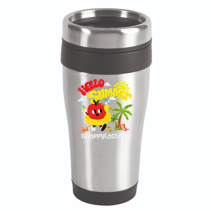Hello Summer Happy Last Day Of School Teacher Student 16oz Travel Tumbler