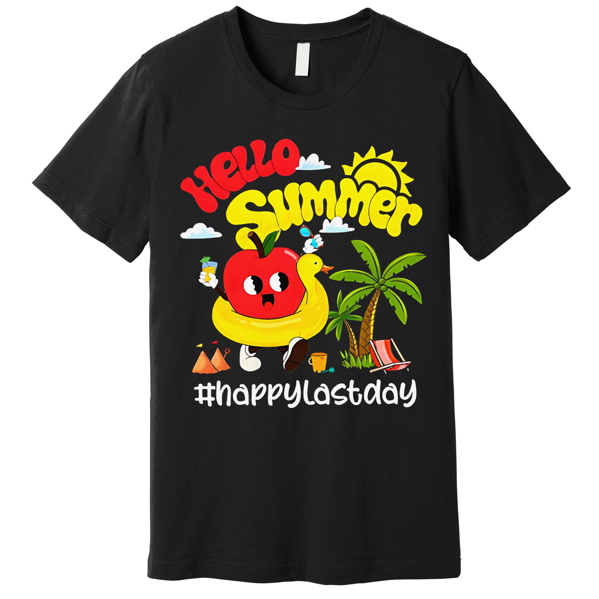 Hello Summer Happy Last Day Of School Teacher Student Premium T-Shirt
