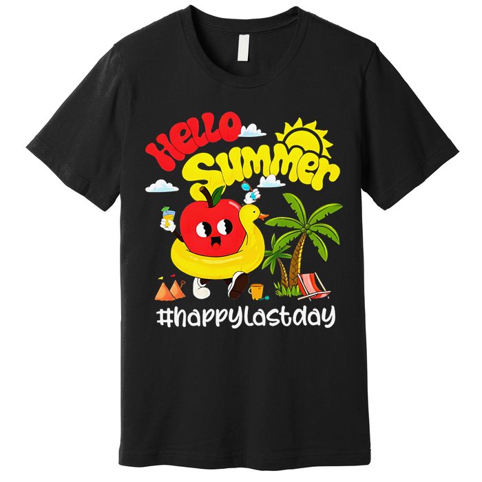Hello Summer Happy Last Day Of School Teacher Student Premium T-Shirt