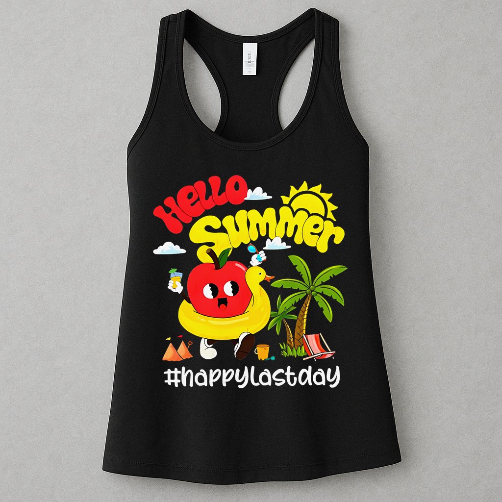 Hello Summer Happy Last Day Of School Teacher Student Womens Tank Top