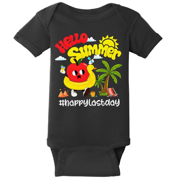 Hello Summer Happy Last Day Of School Teacher Student Baby Bodysuit