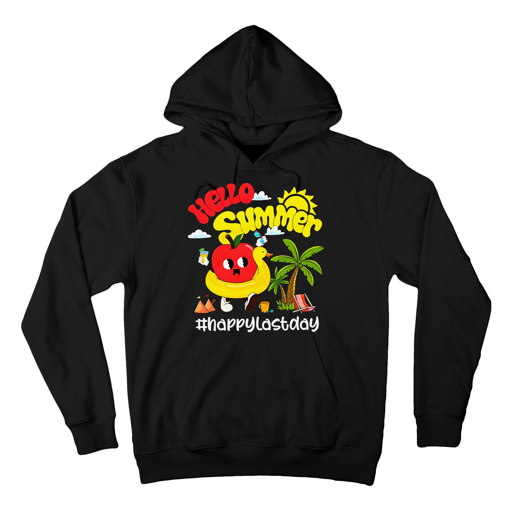 Hello Summer Happy Last Day Of School Teacher Student Tall Hoodie