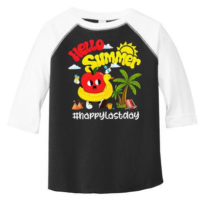 Hello Summer Happy Last Day Of School Teacher Student Toddler Fine Jersey T-Shirt