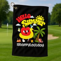 Hello Summer Happy Last Day Of School Teacher Student Golf Towel