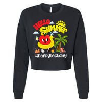 Hello Summer Happy Last Day Of School Teacher Student Cropped Pullover Crew