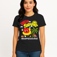 Hello Summer Happy Last Day Of School Teacher Student Womens T-Shirt
