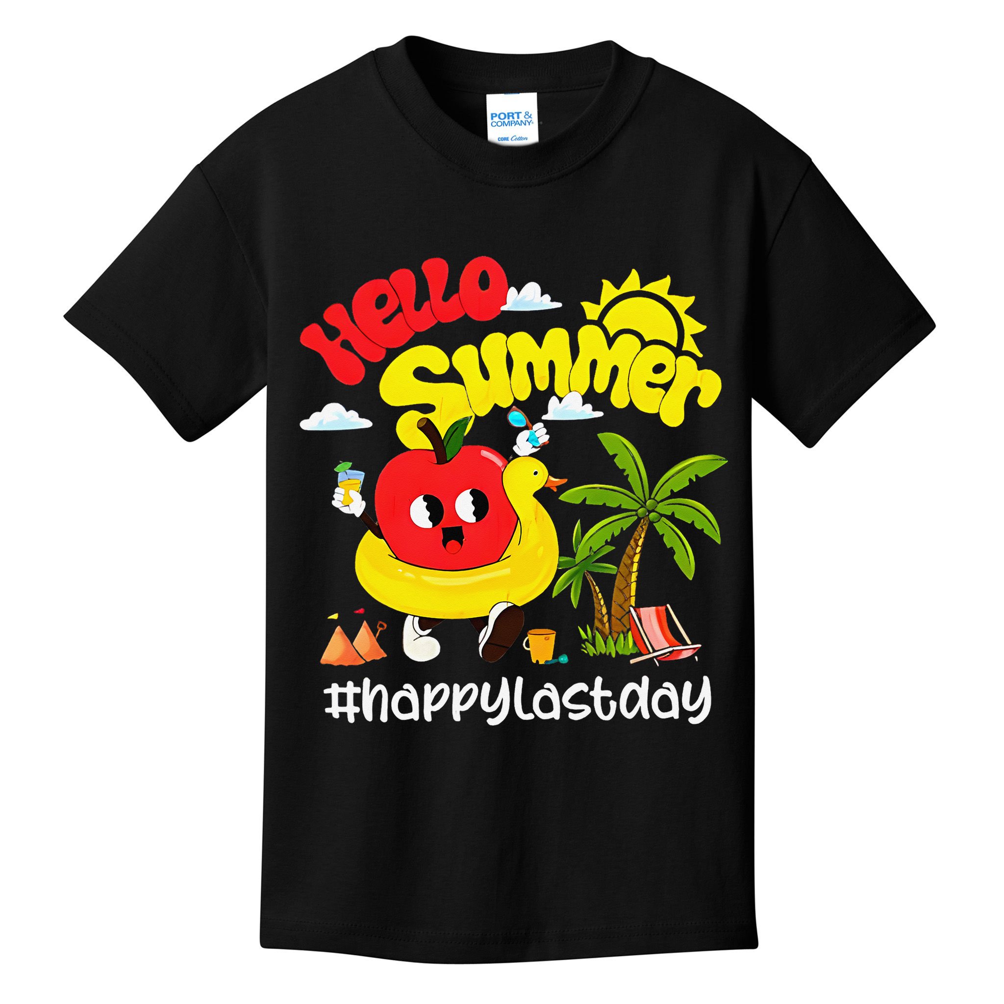 Hello Summer Happy Last Day Of School Teacher Student Kids T-Shirt