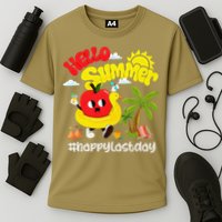 Hello Summer Happy Last Day Of School Teacher Student Cooling Performance Crew T-Shirt