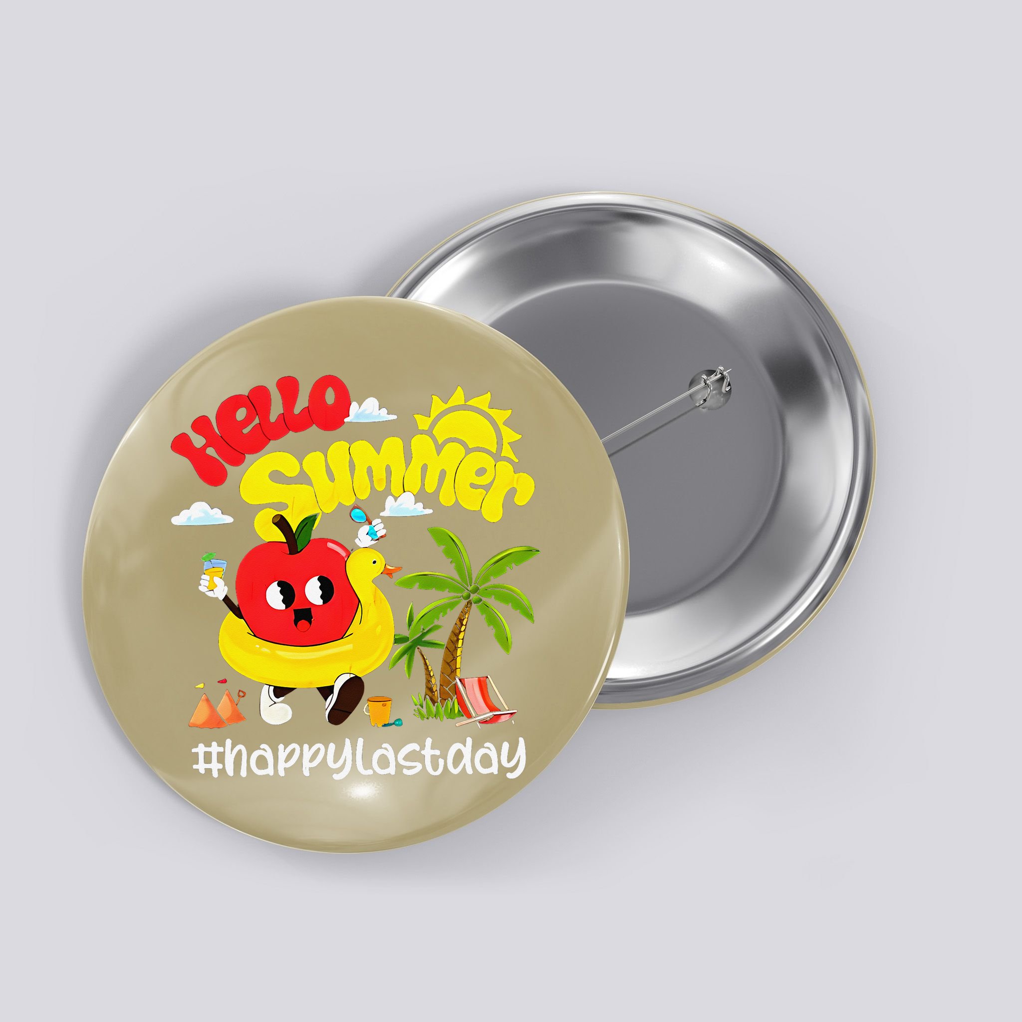 Hello Summer Happy Last Day Of School Teacher Student Button