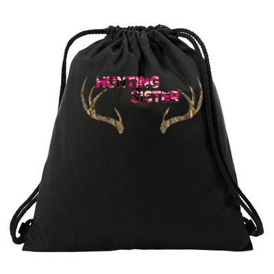 Hunting Sister Drawstring Bag