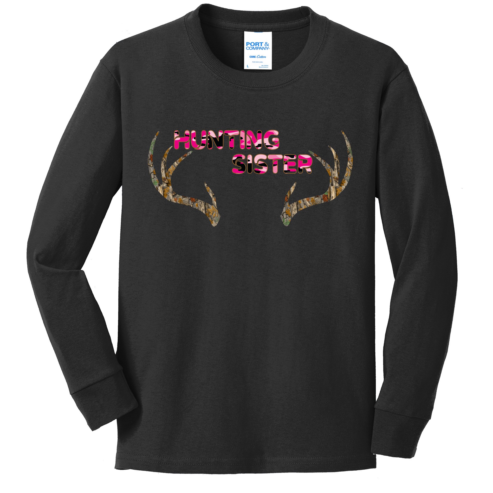 Hunting Sister Kids Long Sleeve Shirt