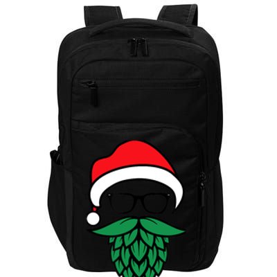 Hipster Santa Hops Beard Christmas For Beer Lovers Impact Tech Backpack