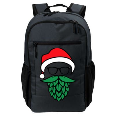 Hipster Santa Hops Beard Christmas For Beer Lovers Daily Commute Backpack