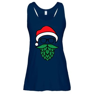 Hipster Santa Hops Beard Christmas For Beer Lovers Ladies Essential Flowy Tank