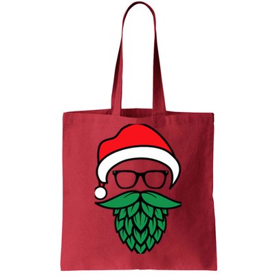 Hipster Santa Hops Beard Christmas For Beer Lovers Tote Bag