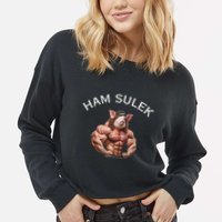 Ham Sulek Cropped Pullover Crew