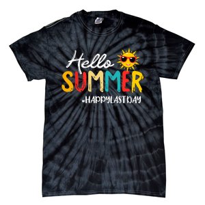 Hello Summer Happy Last Day Of School Teacher Student Tie-Dye T-Shirt