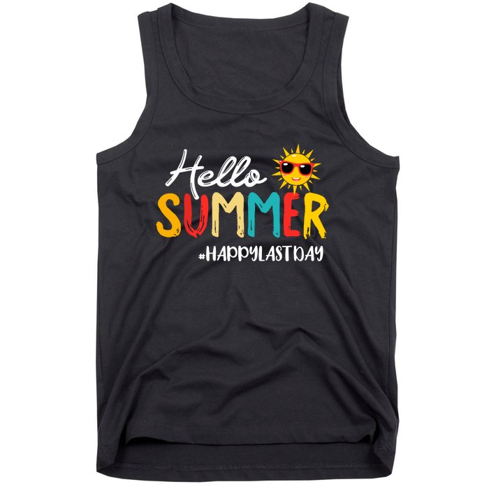 Hello Summer Happy Last Day Of School Teacher Student Tank Top