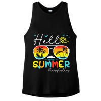 Hello Summer Happy Last Day Of School Teacher Student Ladies PosiCharge Tri-Blend Wicking Tank
