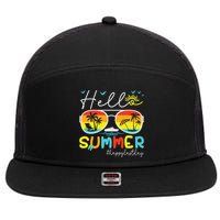 Hello Summer Happy Last Day Of School Teacher Student 7 Panel Mesh Trucker Snapback Hat