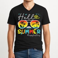 Hello Summer Happy Last Day Of School Teacher Student V-Neck T-Shirt