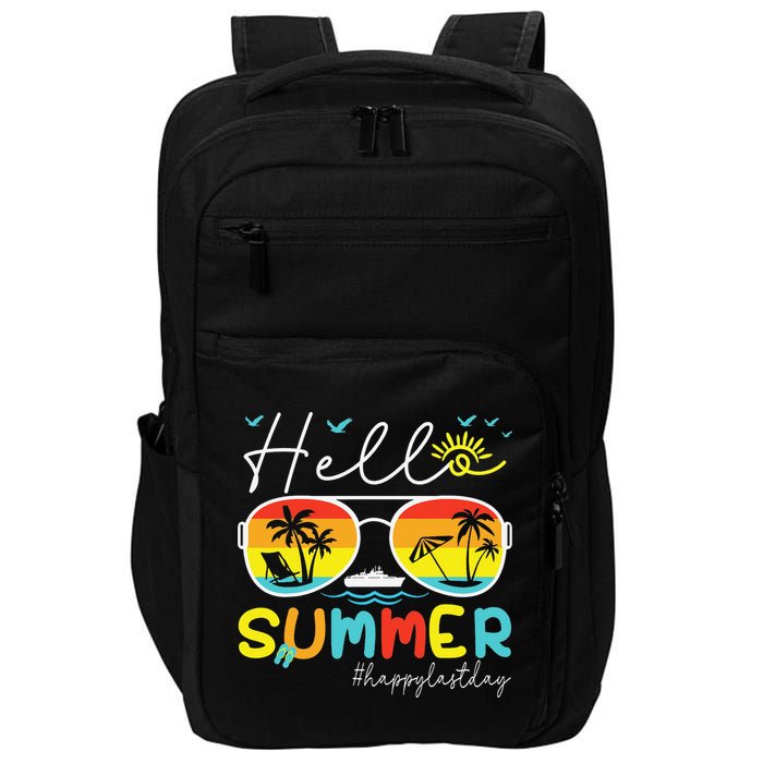 Hello Summer Happy Last Day Of School Teacher Student Impact Tech Backpack