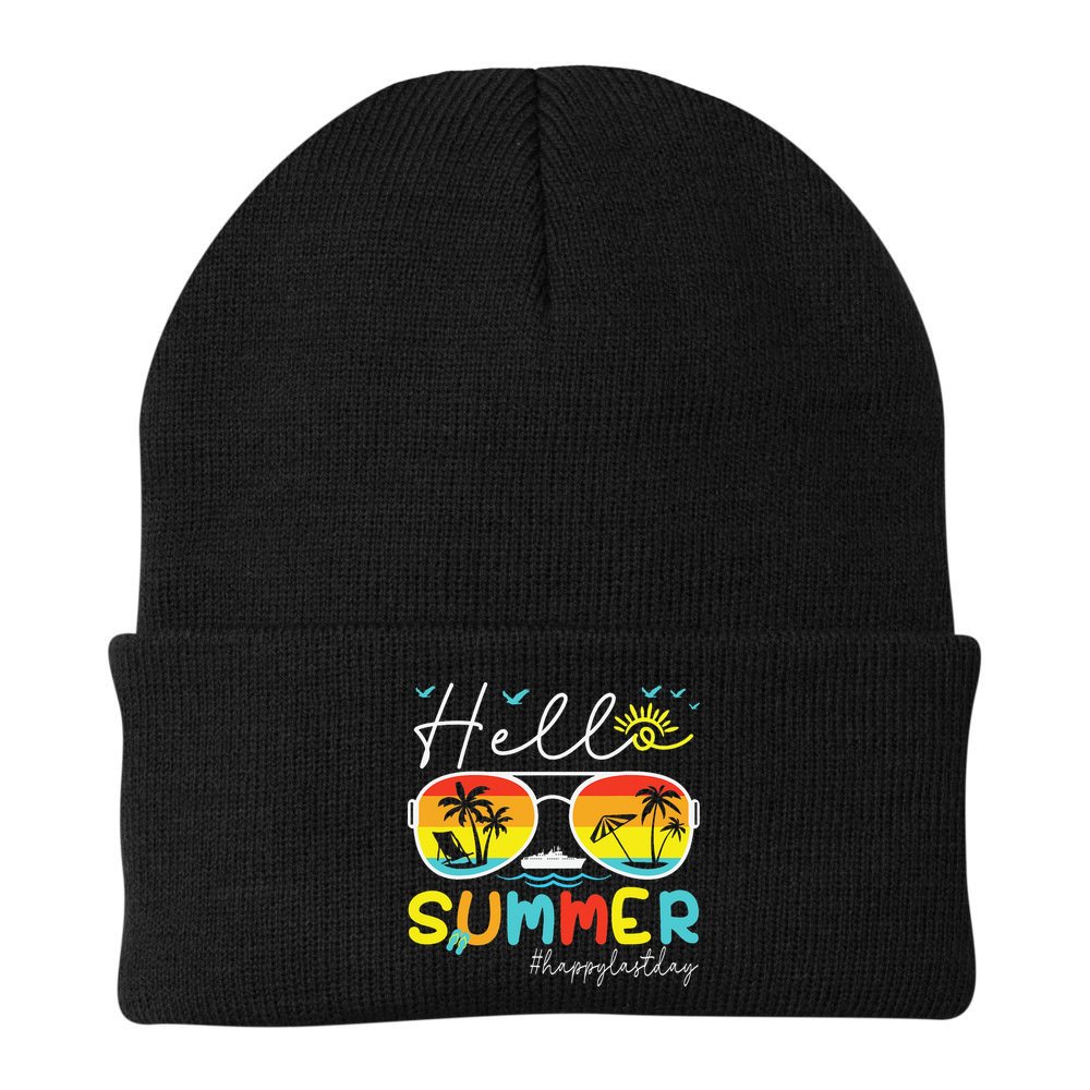Hello Summer Happy Last Day Of School Teacher Student Beanie