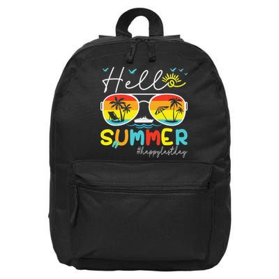 Hello Summer Happy Last Day Of School Teacher Student 16 in Basic Backpack