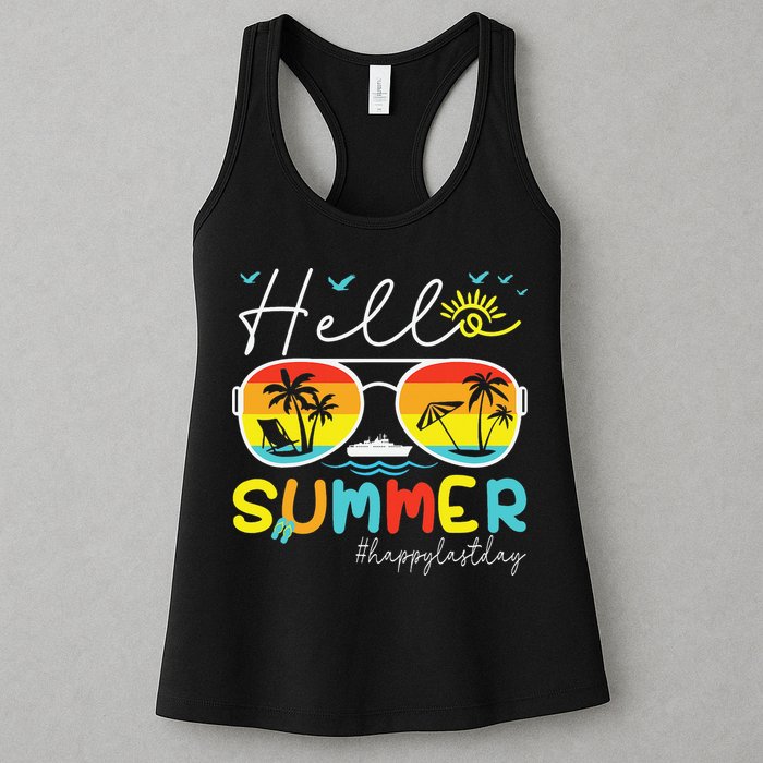 Hello Summer Happy Last Day Of School Teacher Student Womens Tank Top
