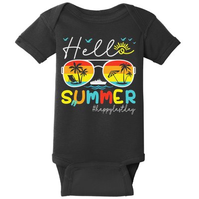 Hello Summer Happy Last Day Of School Teacher Student Baby Bodysuit