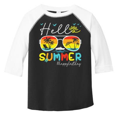 Hello Summer Happy Last Day Of School Teacher Student Toddler Fine Jersey T-Shirt