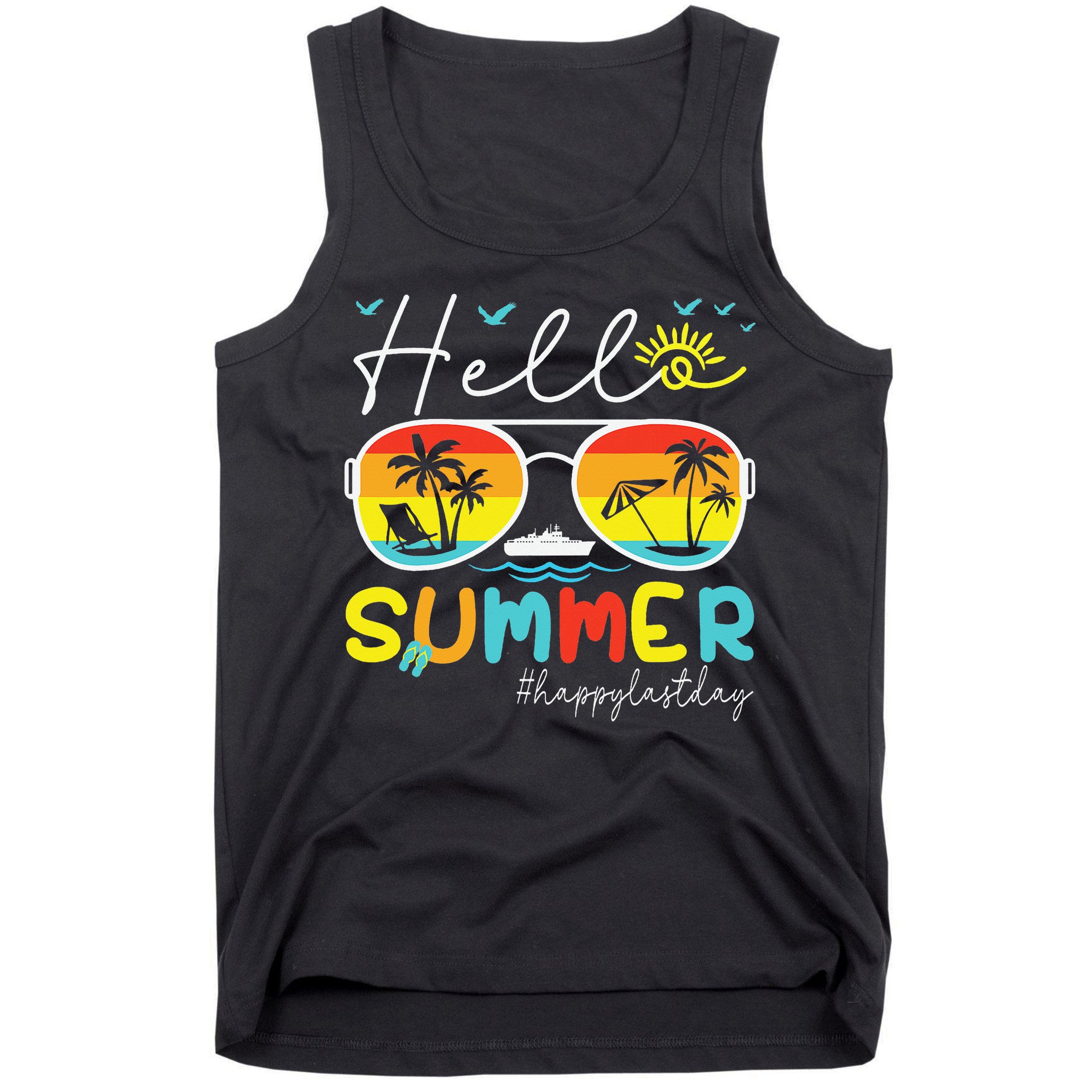 Hello Summer Happy Last Day Of School Teacher Student Tank Top