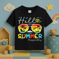 Hello Summer Happy Last Day Of School Teacher Student Toddler T-Shirt