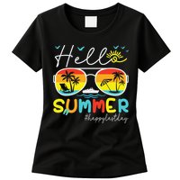 Hello Summer Happy Last Day Of School Teacher Student Womens T-Shirt