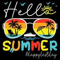 Hello Summer Happy Last Day Of School Teacher Student Kids Hoodie