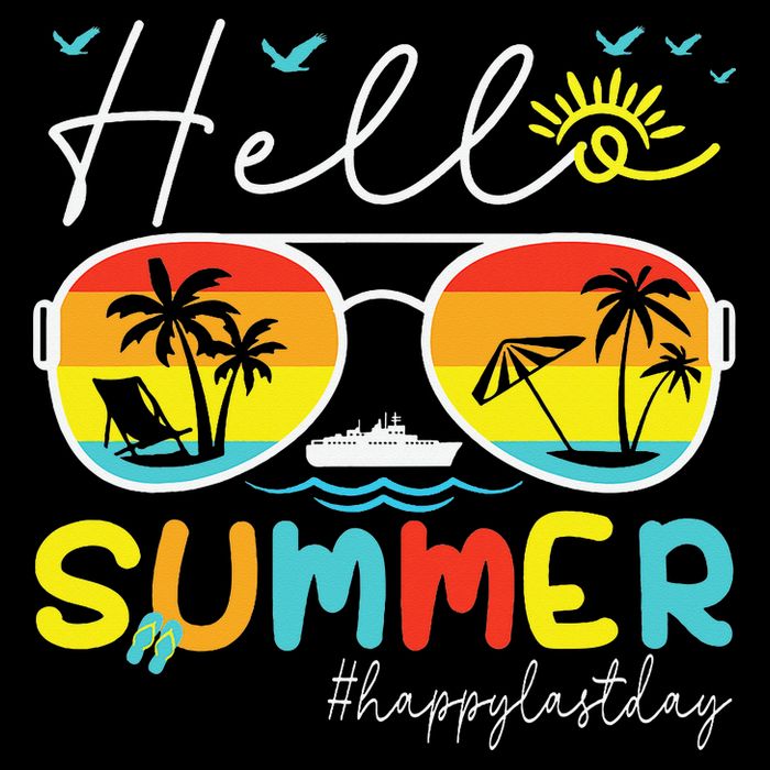 Hello Summer Happy Last Day Of School Teacher Student Kids Hoodie