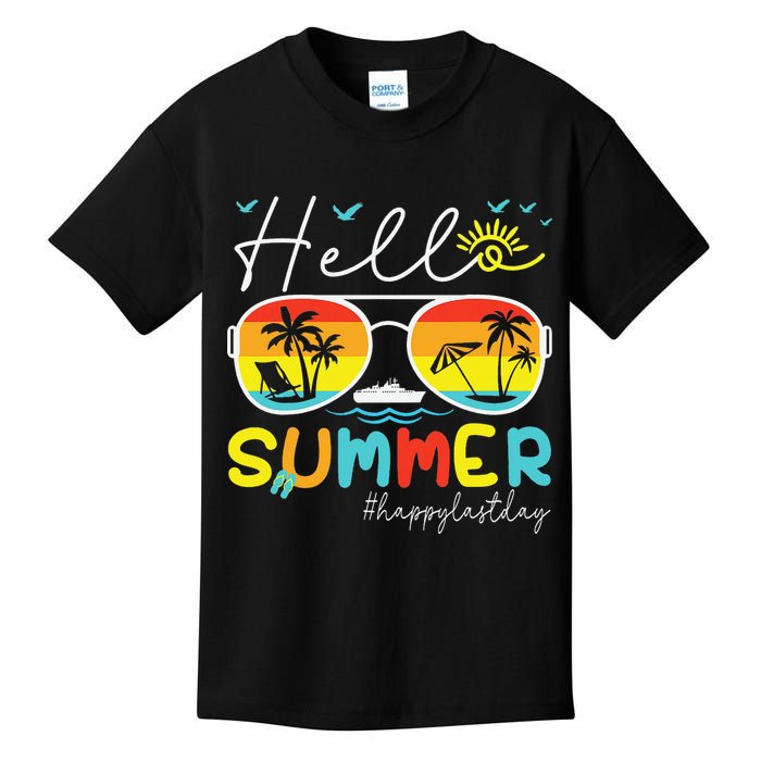 Hello Summer Happy Last Day Of School Teacher Student Kids T-Shirt