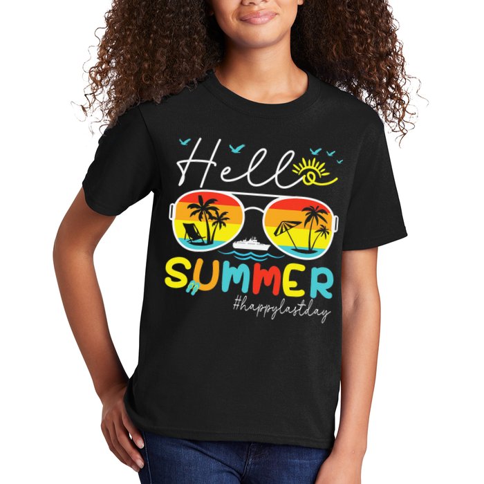 Hello Summer Happy Last Day Of School Teacher Student Kids T-Shirt
